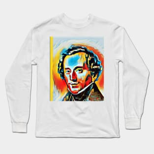 Felix Mendelssohn Abstract Portrait | Felix Mendelssohn Artwork 2 Long Sleeve T-Shirt